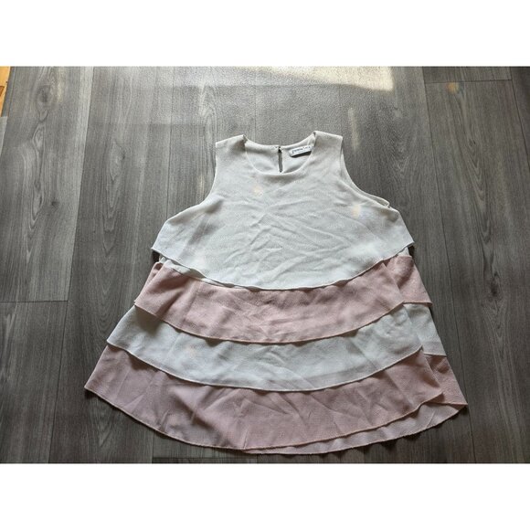 Patrizia Luca Milano Womens Sleeveless Layered Ruffle Top M - Picture 3 of 7